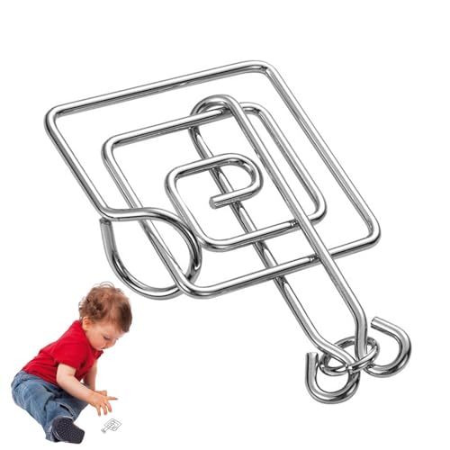Metalldraht-Puzzles | 8-teiliges IQ-Test-Entwirrungsspielzeug Iron V Unlock Interlock-Spiel | Chinesisches Ring-Zaubertrick-Spielzeug, Interlock-Spiel für Partybevorzugung, Kinder-Erwachsene-Herausfor von Generisch