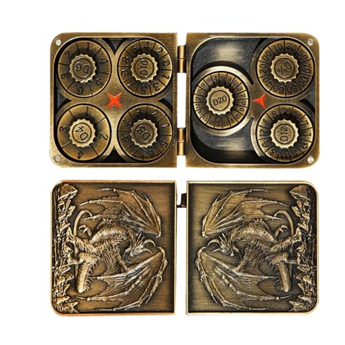 Metallwürfel - Metall Heavy Cosplay -Spielzeug Mit Magnetbox | Pocket Dragons Dice Set | Für Partyabende Urlaubs Geburtstagswochenende Rollenspiele Reise Heimbüro Spieler Erwachsene Familienfreunde Metallwürfel - Metall Heavy Cosplay -Spielzeug Mit Magnetbox | Pocket Dragons Dice Set | Für Partyabende Urlaubs Geburtstagswochenende Rollenspiele Reise Heimbüro Spieler Erwachsene Familienfreunde von Generisch
