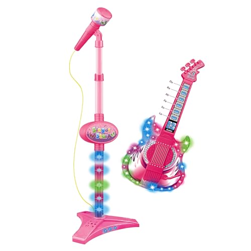 Mikrofon- Und Gitarren -Set Für Kinder, Musikinstrumente, Kindergitarre Und Mikrofon -Set | Lernen Musikalischer Instrumenteguitar- Und Mikrofon -Musik Und Leichte Einstellbare Höhe Für Kinder Mikrofon- Und Gitarren -Set Für Kinder, Musikinstrumente, Kindergitarre Und Mikrofon -Set | Lernen Musikalischer Instrumenteguitar- Und Mikrofon -Musik Und Leichte Einstellbare Höhe Für Kinder von Generisch