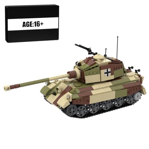 Militärischer Bausatz Für Schweren Panzer King Tiger (770 Teile), Deutsches Militärwaffenpanzermodell, EIN Kreatives Geschenk Für Erwachsene, Jugendliche und Modellbau-Enthusiasten von Generisch