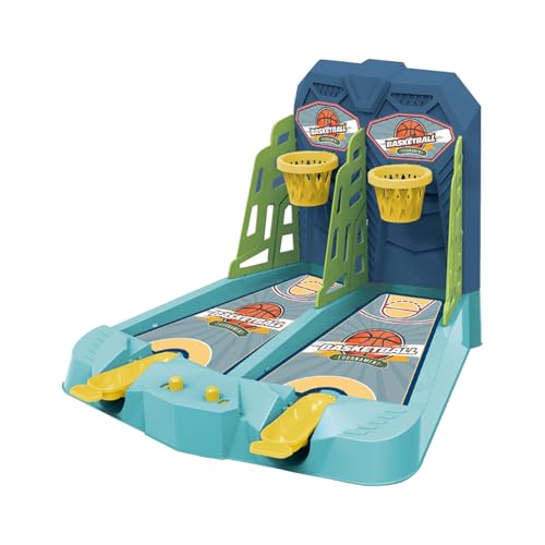 Mini Basketball Spielzeug Doppel Spieler Kinder Lernspiel Tisch Basketball Wurfspiel für Indoor Familienabend Kinderzimmer Geschenk 3-14 Jahre (Blau) von Generisch