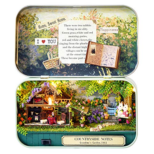 Mini Blechdose Puppenhaus Bausatz – DIY Möbel Set Maßstab 1:24 Für Diorama & Miniatur Theater – Ideal Für Anfänger & Bastelbegeisterte (Q04) von Generisch