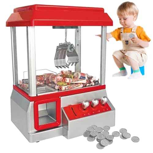 Mini Claw Machine, Retro Claw Machine Arcade -Spiel, Toy Grabber Machine mit Sound und 24 Game Coins Claw Toy Grabber -Maschine für Kinder und Partys Mini Claw Machine, Retro Claw Machine Arcade -Spiel, Toy Grabber Machine mit Sound und 24 Game Coins Claw Toy Grabber -Maschine für Kinder und Partys von Generisch
