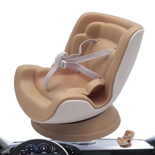 Mini Doll Autositz, Puppenautositz - Sicherheitssitz für kleine Puppen | Realistische Desktop -Ornament, Auto -Vent -Clip -Mini -Spielzeugauto -Autositz für Bücherregaler von Generisch