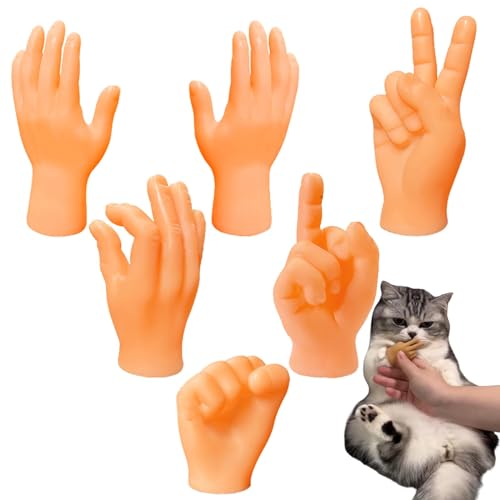 Mini-Hände für Katzen, kleine Hände für Katzen, Mini-menschliche Hände für Katzen, Haustier lustige Finger, Mini-gekreuzte Hände für Katzen, kleine gefaltete Hände für Katzenpfote, für Katzen, Hunde von Generisch