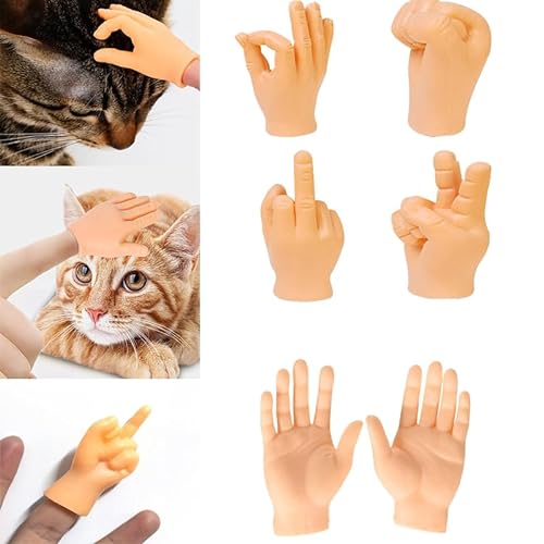 Mini-Hände für Katzen, kleine Hände für Katzen, gekreuzte Katze, Mini-Hände, Mini-menschliche Hände für Katzen, winzige gefaltete Hände für Katzenpfoten, Mini-gekreuzte Katzenhände für Katzen (6 von Generisch