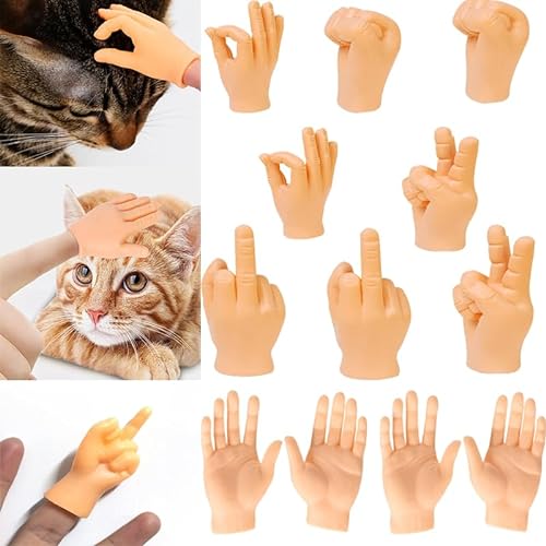 Mini-Hände für Katzen, kleine Hände für Katzen, gekreuzte Katze, Mini-Hände, Mini-menschliche Hände für Katzen, winzige gefaltete Hände für Katzenpfoten, Mini gekreuzte Katzenhände für Katzen (12 von Generisch