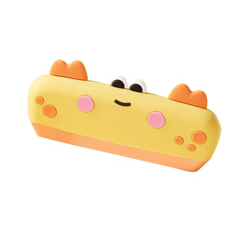 Mini-Mundharmonika für Kinder, 16 Löcher, Cartoon-Motiv, Silikon, Mini-Mundharmonika für Kinder, C-Dur, abnehmbar, waschbar, einfach zu spielen, niedliche Musikinstrumente für Kleinkinder Mini-Mundharmonika für Kinder, 16 Löcher, Cartoon-Motiv, Silikon, Mini-Mundharmonika für Kinder, C-Dur, abnehmbar, waschbar, einfach zu spielen, niedliche Musikinstrumente für Kleinkinder von Generisch