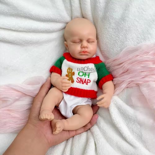 Mini-Reborn-Babypuppe aus Silikon 30 cm lebensecht handgefertigt mit geschlossenen Augen schlafendes Mädchen, Kinder Mini-Reborn-Babypuppe aus Silikon 30 cm lebensecht handgefertigt mit geschlossenen Augen schlafendes Mädchen, Kinder von Generisch