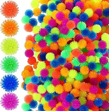 Mini-Regenbogen-Hüpfbälle, Quetschbälle, Stressabbau, sensorische Bälle, Fidget-Spielzeug, bunte Dekompressionsmassagebälle, Igelball für Teenager und Erwachsene, 100 Stück Mini-Regenbogen-Hüpfbälle, Quetschbälle, Stressabbau, sensorische Bälle, Fidget-Spielzeug, bunte Dekompressionsmassagebälle, Igelball für Teenager und Erwachsene, 100 Stück von Generisch