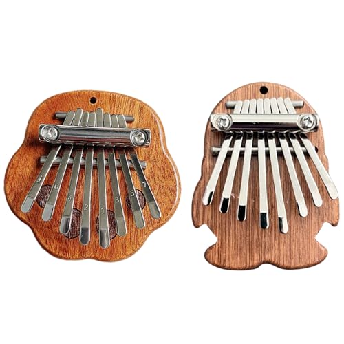 Mini Thumb Piano, Finger Musical Instrument, Wooden Pocket , 2.76x2.36x0.98 Inches 8 Key Sound Toy, Beginner Friendly Design, Travel Size, for Kids, Classrooms, Home Music von Generisch