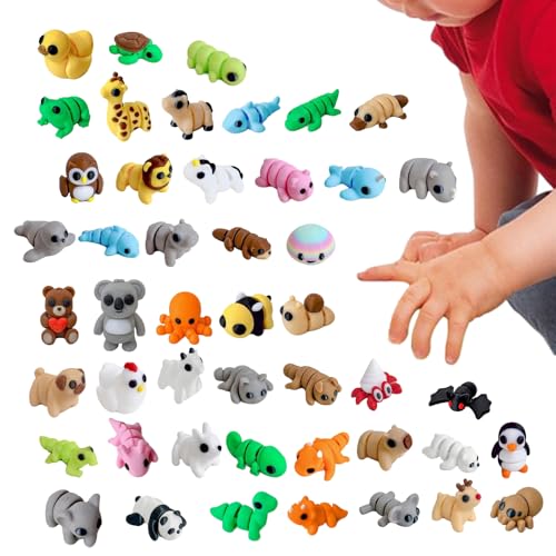 Mini Tierfiguren - 40 Stück Artikulierbare Kleintier Deko | Bewegliche Glieder für Erwachsene Mädchen Deko Partyspielzeug Geburtstag Mini Tierfiguren - 40 Stück Artikulierbare Kleintier Deko | Bewegliche Glieder für Erwachsene Mädchen Deko Partyspielzeug Geburtstag von Generisch