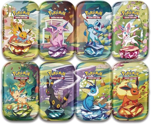Mini Tins DE-Sammelkarten SV8.5 Karmesin & Purpur – Prismatische Entwicklungen, Taschenmonster - Pocket Monster, Prismatic Evolutions Metallboxen von Generisch