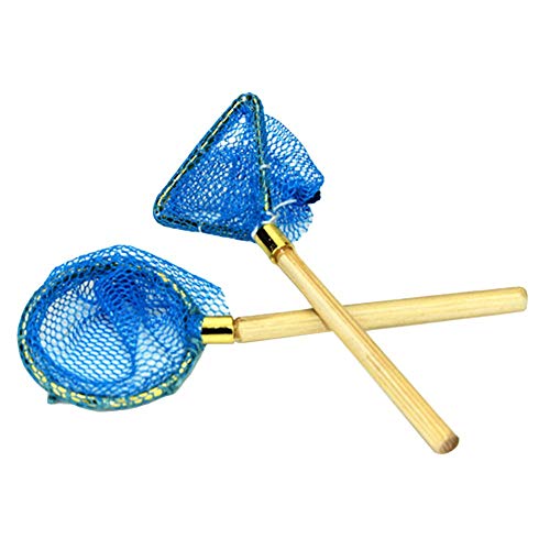 Miniatur-Angelnetz, Holzgriff, Puppensammlung, Zubehör, Geschenk für Puppenhaus, blauschönes Design von Generisch
