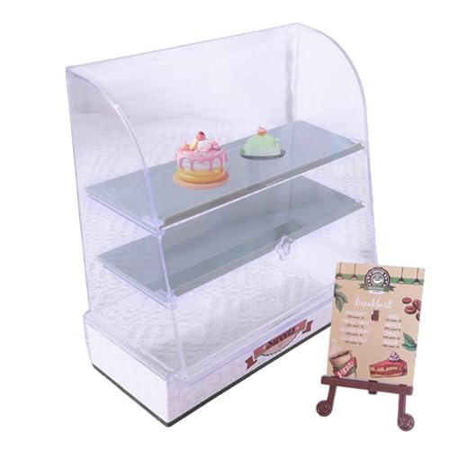 Miniatur Bäckerei Fall, Puppenhaus Bäckerei Display | Puppenhauskuchen Bread Stand,Realistische schicke Spielhausregale Küchendekor für Wohnzimmer im Innenschlafzimmer Miniatur Bäckerei Fall, Puppenhaus Bäckerei Display | Puppenhauskuchen Bread Stand,Realistische schicke Spielhausregale Küchendekor für Wohnzimmer im Innenschlafzimmer von Generisch