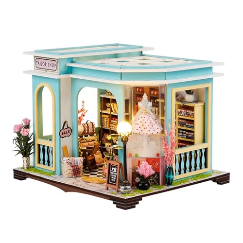 Miniatur-Baumodellbausatz für Erwachsene – DIY 3D Holz Architektur Haus | Kreative Bücherregal Dekor & Sammlerstück Display | Handwerk Geschenk für Hobbyisten, Männer & Frauen (K) von Generisch