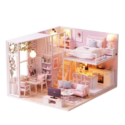 Miniatur-Baumodellbausatz für Erwachsene – DIY 3D Holz Architektur Haus | Kreatives Bücherregal Dekor & Sammlerstück Display | Bastelgeschenk für Hobbyisten, Männer & Frauen (G) von Generisch