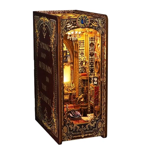 Miniatur-Baumodellbausatz für Erwachsene – DIY 3D Holz Architektur Haus | Kreatives Bücherregal Dekor & Sammlerstück Display | Bastelgeschenk für Hobbyisten, Männer & Frauen (I) von Generisch