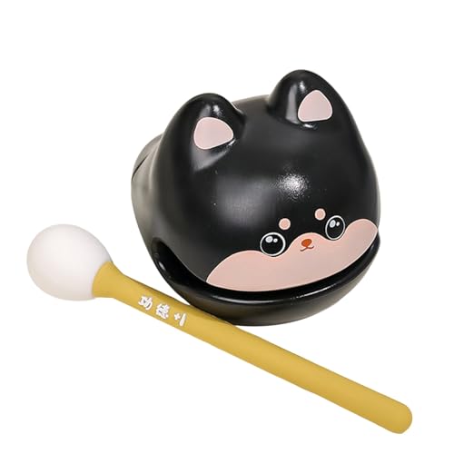 Miniatur Gartenzwerge Fischtrommel Schlaginstrument Geist Desktop Ornament Tierfigur PVC Katze Doy Musikinstrument Für Stress Büro Organizer Schreibtisch Metall Mesh ( Dark Blue, One Size) von Generisch