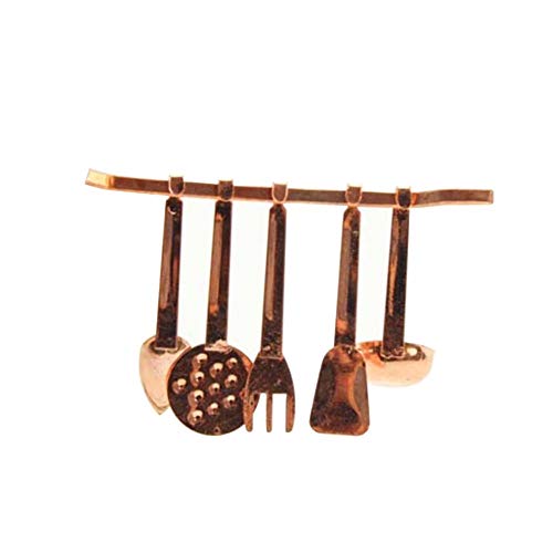Miniatur-Küchenspachtel, Gabel, Küchenutensilien-Set, Spielzeug, Puppenhaus-Dekoration, stilvoll, langlebig, 6-teilig Miniatur-Küchenspachtel, Gabel, Küchenutensilien-Set, Spielzeug, Puppenhaus-Dekoration, stilvoll, langlebig, 6-teilig von Generisch