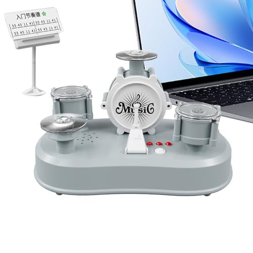 Miniatur -Musikinstrumenttrommel - Miniatur -Schlagzeuger Ornament | Miniatur -Drum -Set | Kleine Fingertrommeln | Pädagogische Percussion Sound Light Effects | Miniatur -Musikinstrumente Desktop -Ger von Generisch