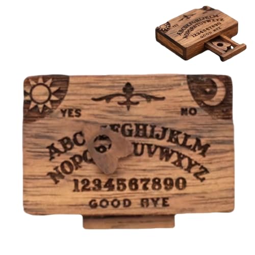 Miniatur -Spirit Board - Holz sprechend Spirit Board | Miniaturgeistbretter mit Schublade | Miniaturen Boarrd Familie Freunde | Miniatures Boarrd für Familienfreunde Ouija Boaard dekorrr von Generisch