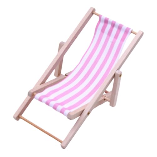 Miniatur Stuhl,Hölzerner Deko Liegestuhl,Puppenhaus Stuhl,Miniatur Strandstuhl,Puppenliegestuhl,Handyhalter,Miniliegestuhl,Hölzerner Deko Liegestuhl,Klappstuhl,Stoffsitz,Klappbare von Generisch