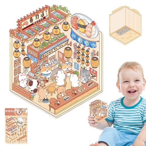 Miniatur-Szenen-Aufkleber, dekorative Wandaufkleber, 3D-Effekt, Scrapbooking-Dekorationswerkzeug, Handy-Hüllen-Aufkleber für Kinder und Erwachsene Miniatur-Szenen-Aufkleber, dekorative Wandaufkleber, 3D-Effekt, Scrapbooking-Dekorationswerkzeug, Handy-Hüllen-Aufkleber für Kinder und Erwachsene von Generisch