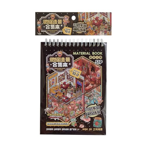 Miniatur -Szenen -Aufkleberbuch - Großes 3D -Horror -Raum -Szenen -Aufkleberbuch, Wiederverwendbare Dekalierhandwerksvorräte Für Kinder Kinder Wall Home Cabinet Notebook Reise Geburtstag Weihnachten, Miniatur -Szenen -Aufkleberbuch - Großes 3D -Horror -Raum -Szenen -Aufkleberbuch, Wiederverwendbare Dekalierhandwerksvorräte Für Kinder Kinder Wall Home Cabinet Notebook Reise Geburtstag Weihnachten, von Generisch