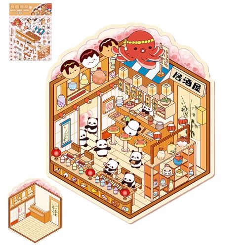Miniatur -Szenenaufkleber - Machen Sie Ihre Eigenen Hausaufkleber, Hausaufkleber Kreativer Miniatur, 3 D Effect Hand Account Decals | Scrapbooking Decoration Tool, Kleine Zimmerlandschaftsbaustufen Fü Miniatur -Szenenaufkleber - Machen Sie Ihre Eigenen Hausaufkleber, Hausaufkleber Kreativer Miniatur, 3 D Effect Hand Account Decals | Scrapbooking Decoration Tool, Kleine Zimmerlandschaftsbaustufen Fü von Generisch