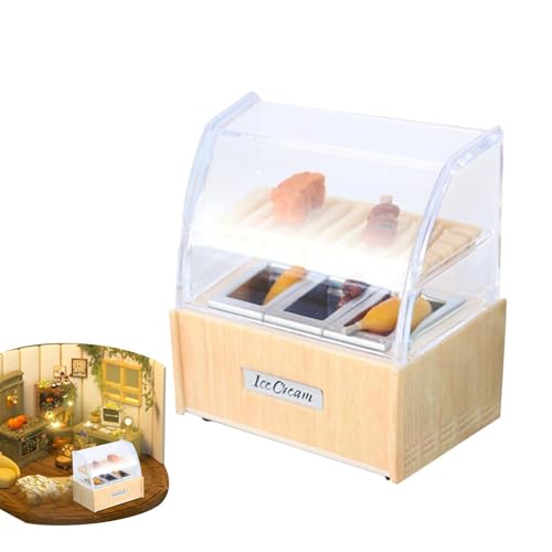 Miniatur-kuchenschrank, Küchenspielset, Puppenhaus, Bäckerei-vitrine Mit Verschiedenem Besteck, Arbeitsplatte, Miniatur Haus Selber Bauen Deko Für Kinder, Rollenspiele, Eltern-Kind-bindungsaktivitäten von Generisch