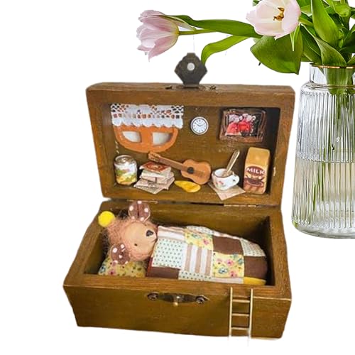 Miniature House Kit, Wooden Handmade Craft Szene, Realistic Animals in Boxes Design, Collectible Model Scenery, Creative Toy for Adults, Home Decor, 4.72X1.97X2.76 in Miniature House Kit, Wooden Handmade Craft Szene, Realistic Animals in Boxes Design, Collectible Model Scenery, Creative Toy for Adults, Home Decor, 4.72X1.97X2.76 in von Generisch