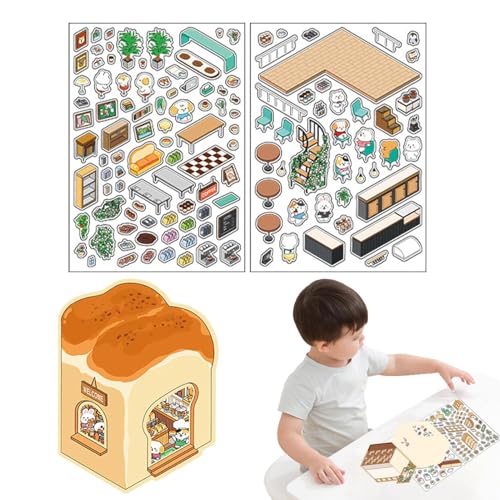 Miniature Room Sticker Kit, House Decors Stickers, Craft Sticker Sets, Planner Decoration Sticker Scenes, Kids Room Sticker Designs, Artistic Miniature Sticker Scenes, Decorative Planner Sticker Art Miniature Room Sticker Kit, House Decors Stickers, Craft Sticker Sets, Planner Decoration Sticker Scenes, Kids Room Sticker Designs, Artistic Miniature Sticker Scenes, Decorative Planner Sticker Art von Generisch