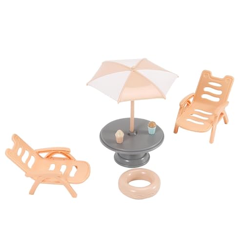Miniaturen Doll House Accessoires, Puppenhaus Strandzubehör, Regenschirm Stuhl Tisch Herzstück | Ative Figuren kompakte Puppenhauszubehör zum Geburtstag Hochzeit Miniaturen Doll House Accessoires, Puppenhaus Strandzubehör, Regenschirm Stuhl Tisch Herzstück | Ative Figuren kompakte Puppenhauszubehör zum Geburtstag Hochzeit von Generisch