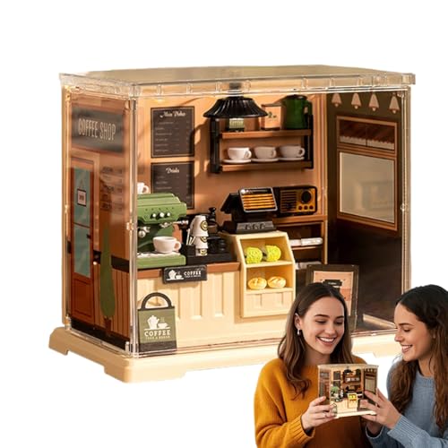 Miniaturhaus Bausätze Für Erwachsene,Puppenhaus Modellbausatz | Kaffeebar Küche Gebäude Set Miniaturmodell zum Zusammenbauen Handarbeit Spielzeug für Jugendliche Erwachsene Miniaturhaus Bausätze Für Erwachsene,Puppenhaus Modellbausatz | Kaffeebar Küche Gebäude Set Miniaturmodell zum Zusammenbauen Handarbeit Spielzeug für Jugendliche Erwachsene von Generisch