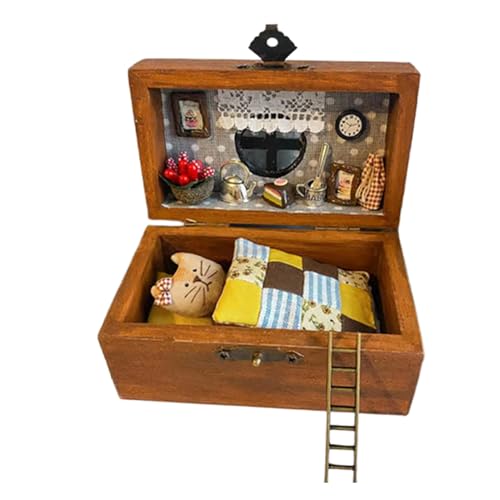 Miniaturhaus Kit, Miniaturpuppenhaus - Miniaturhaus -Kits für Erwachsene - Animal-in-Boxen Design Craft Sandy Toy Collectible Model, handgefertigtes realistisches für Projekte Miniaturhaus Kit, Miniaturpuppenhaus - Miniaturhaus -Kits für Erwachsene - Animal-in-Boxen Design Craft Sandy Toy Collectible Model, handgefertigtes realistisches für Projekte von Generisch