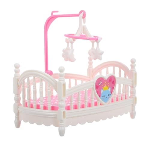 Miniaturpuppenhausmöbel - Puppenhausmöbel | Spielzeugbett | Puppenhaus Babybett | Accessoires Ornamente Cartoon Dekorationen Für Vorgetäuschtes Spielsammler Kindergarten Kinder Fotografie von Generisch