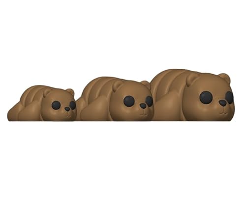 Minitiere Flexible Tiere Gelenkige kleine Tiere 3D Gedrucktes Fidget Spielzeug (Bär braun, klein - ca. 5cm) von Generisch
