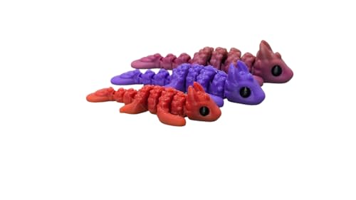 Minitiere Flexible Tiere Gelenkige kleine Tiere 3D Gedrucktes Fidget Spielzeug (Drache mit Herz, klein - ca. 5cm) von Generisch