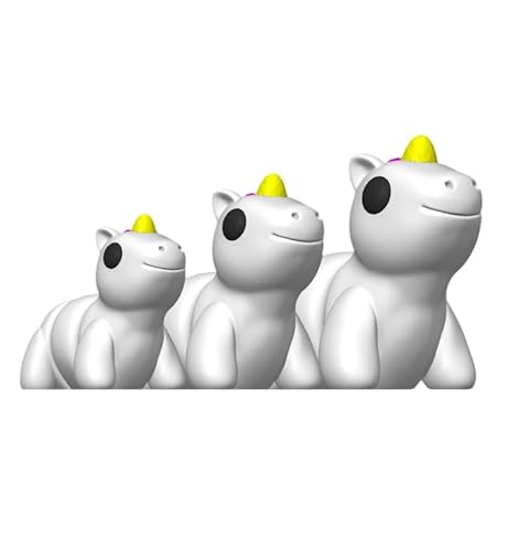 Minitiere Flexible Tiere Gelenkige kleine Tiere 3D Gedrucktes Fidget Spielzeug (Einhorn, klein - ca. 5cm) von Generisch