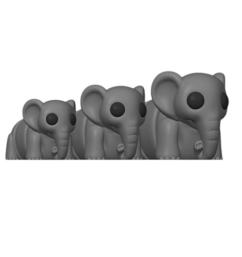 Minitiere Flexible Tiere Gelenkige kleine Tiere 3D Gedrucktes Fidget Spielzeug (Elefant, klein - ca. 5cm) von Generisch