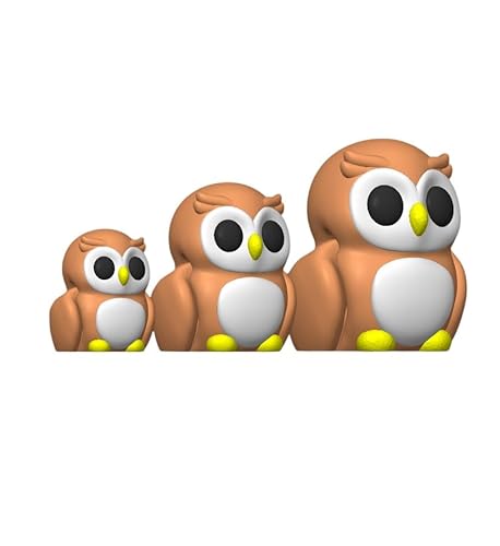 Minitiere Flexible Tiere Gelenkige kleine Tiere 3D Gedrucktes Fidget Spielzeug (Eule, klein - ca. 5cm) von Generisch