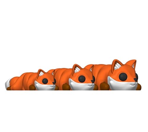 Minitiere Flexible Tiere Gelenkige kleine Tiere 3D Gedrucktes Fidget Spielzeug (Fuchs, klein - ca. 5cm) von Generisch