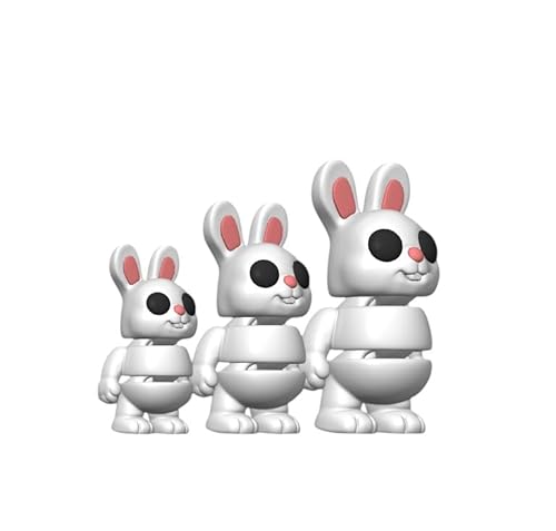 Minitiere Flexible Tiere Gelenkige kleine Tiere 3D Gedrucktes Fidget Spielzeug (Hase stehend, klein - ca. 5cm) von Generisch