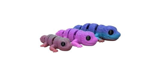Minitiere Flexible Tiere Gelenkige kleine Tiere 3D Gedrucktes Fidget Spielzeug (Leopardgecko, klein - ca. 5cm) von Generisch