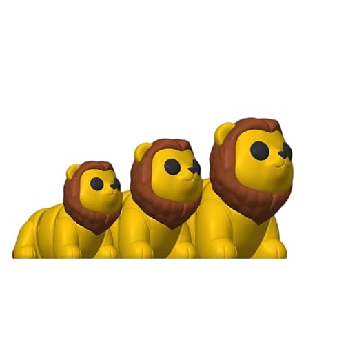 Minitiere Flexible Tiere Gelenkige kleine Tiere 3D Gedrucktes Fidget Spielzeug (Löwe, klein - ca. 5cm) von Generisch