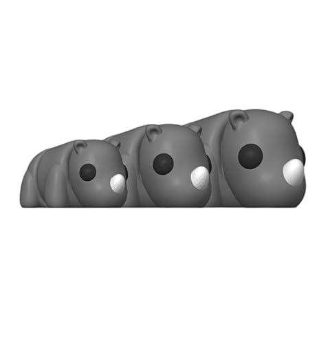 Minitiere Flexible Tiere Gelenkige kleine Tiere 3D Gedrucktes Fidget Spielzeug (Nashorn, klein - ca. 5cm) von Generisch