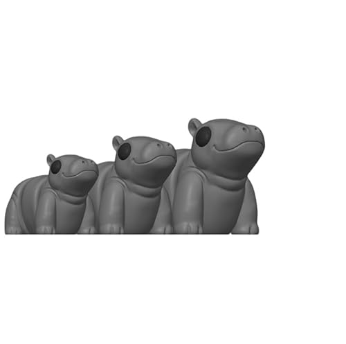 Minitiere Flexible Tiere Gelenkige kleine Tiere 3D Gedrucktes Fidget Spielzeug (Nilpferd, klein - ca. 5cm) von Generisch