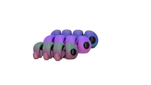 Minitiere Flexible Tiere Gelenkige kleine Tiere 3D Gedrucktes Fidget Spielzeug (Raupe, klein - ca. 5cm) von Generisch