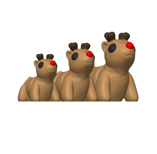 Minitiere Flexible Tiere Gelenkige kleine Tiere 3D Gedrucktes Fidget Spielzeug (Rentier, klein - ca. 5cm) von Generisch